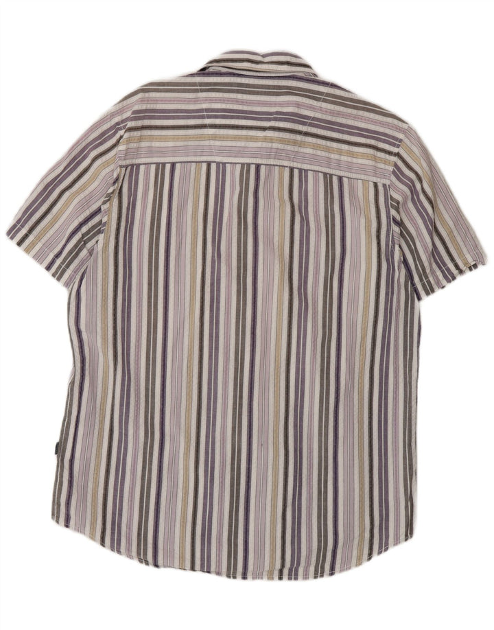 Lerros Chemise à manches courtes pour homme, coupe classique, grandes rayures multicolores