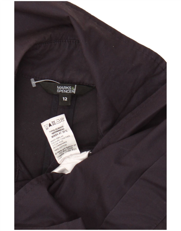 Marks & Spencer Trench-Coat Femme UK 12 Coton Violet Moyen
