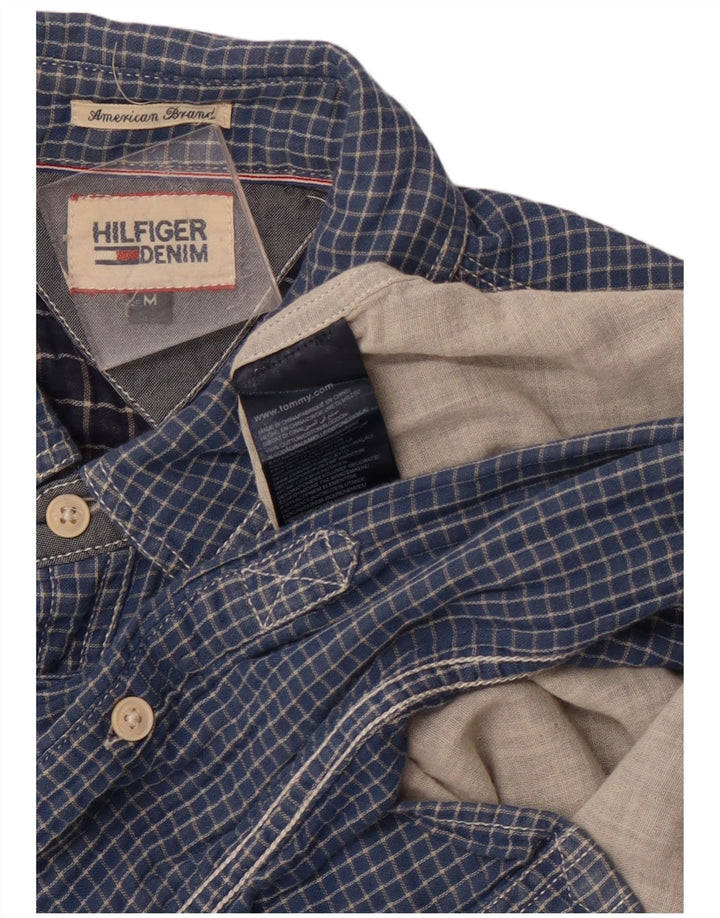 TOMMY HILFIGER Chemise Homme Bleu Marine Moyen Carreaux Coton