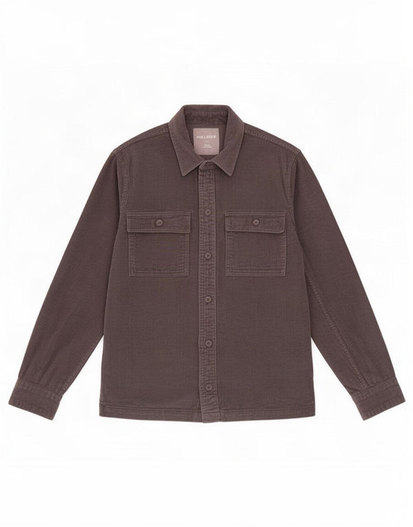 Hollister Mens Corduroy Shirt Small Grey Cotton