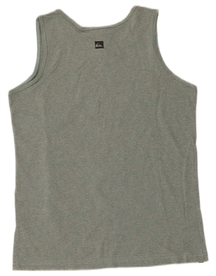 Quiksilver Débardeur Graphique Homme Petit Vert Coton