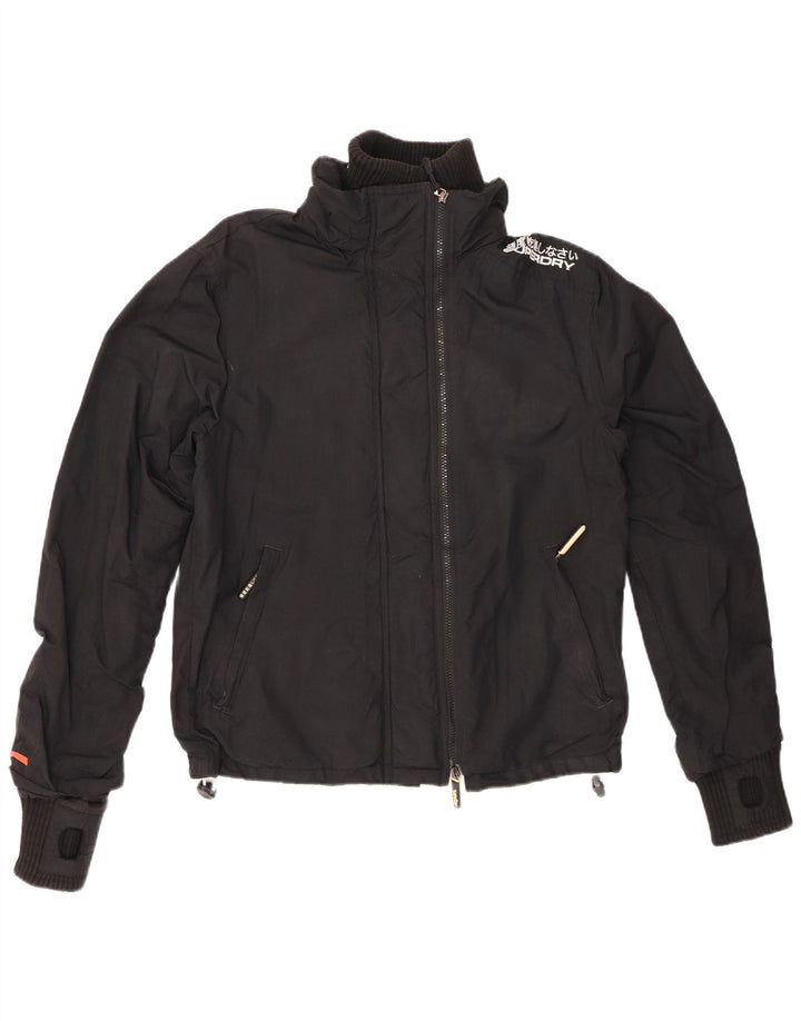 SUPERDRY Veste coupe-vent The Windcheater pour femme UK 14 Medium Noir