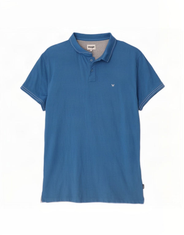Wrangler Polo Homme 2XL Bleu Rayé Coton