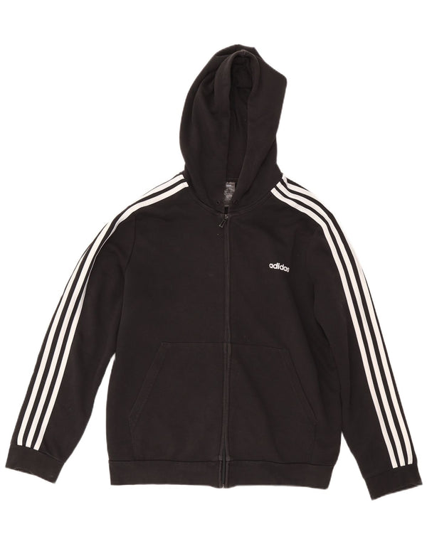ADIDAS Pull à capuche zippé surdimensionné pour femme UK 24/26 2XL Coton noir