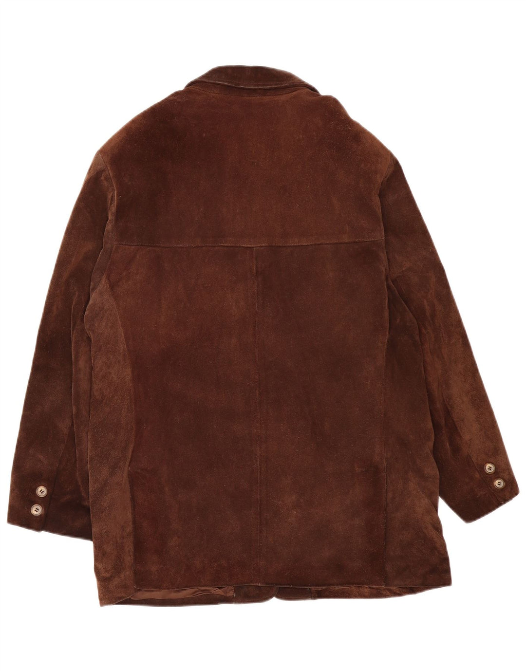 veste coupe-vent surdimensionnée femme vintage UK 14 Cuir brun moyen