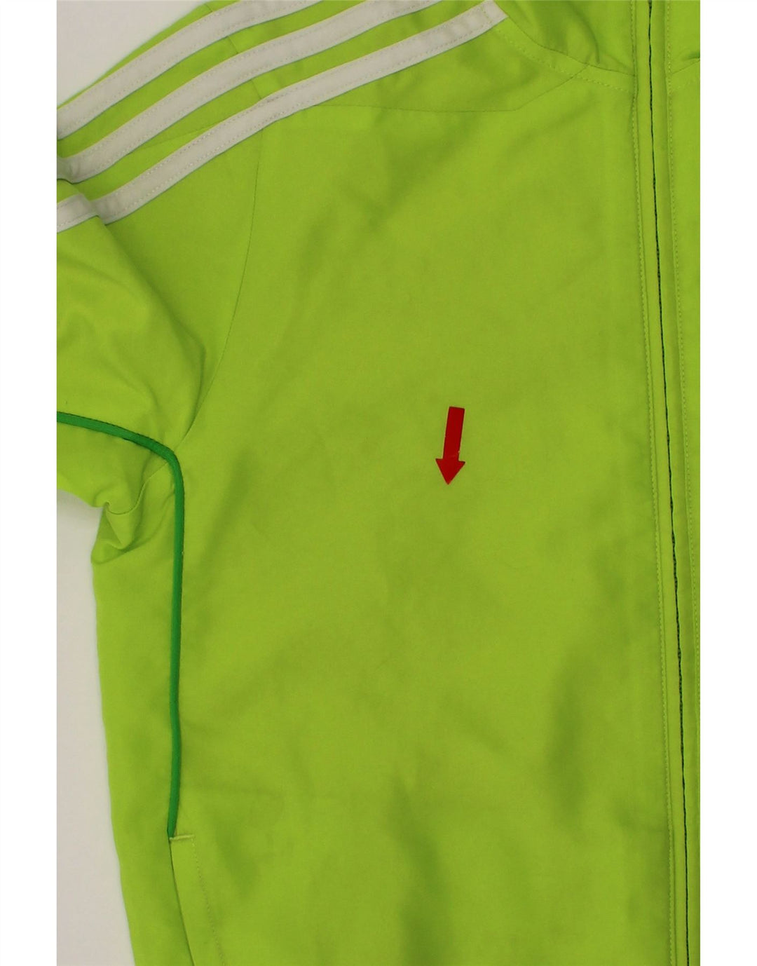 ADIDAS Boys Tracksuit Top Jacket 9-10 Years Green Polyester Vintage Adidas and Second-Hand Adidas from Messina Hembry 