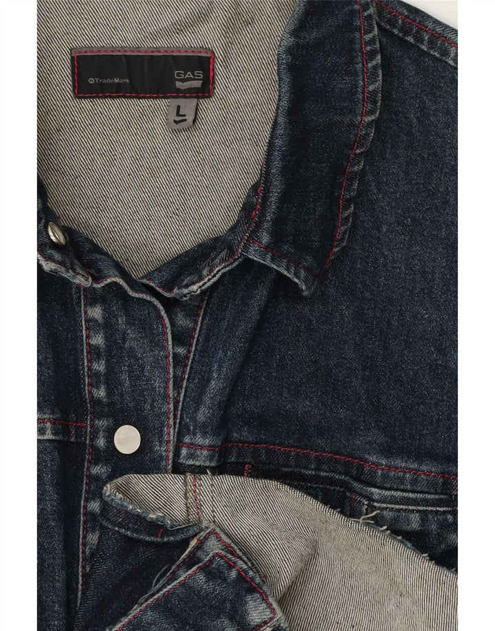 Gas Veste en jean pour femme UK 14 Large Bleu