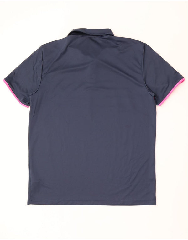 Adidas Polo Homme Grand Bleu Marine Colorblock Polyester