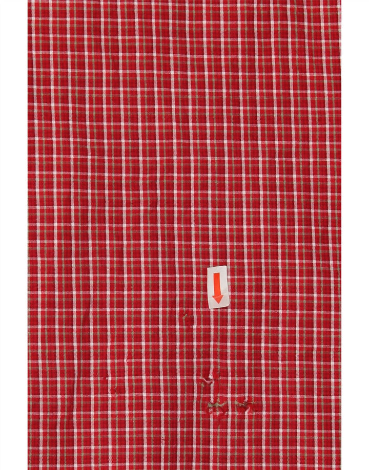 CHAPS Mens Easy Care Flannel Shirt 2XL Red Check Cotton Vintage Chaps and Second-Hand Chaps from Messina Hembry 