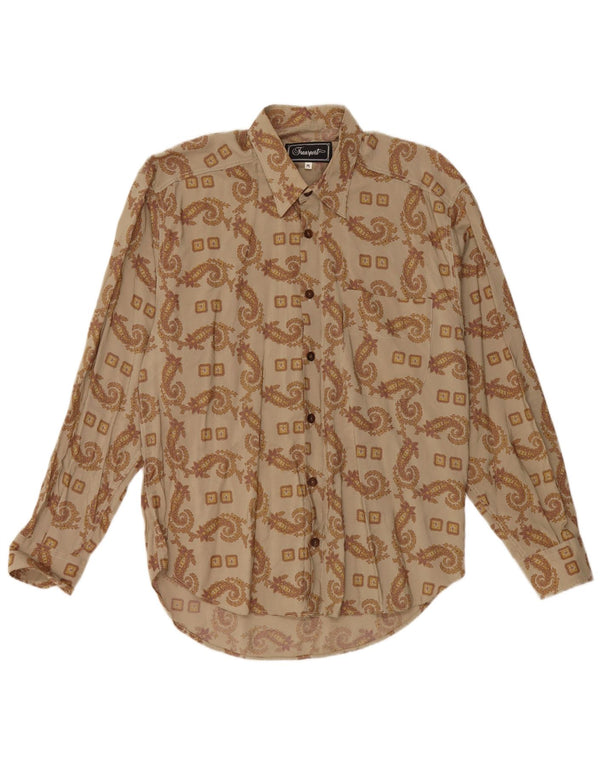 Chemise Homme Vintage Kaki Moyen Paisley