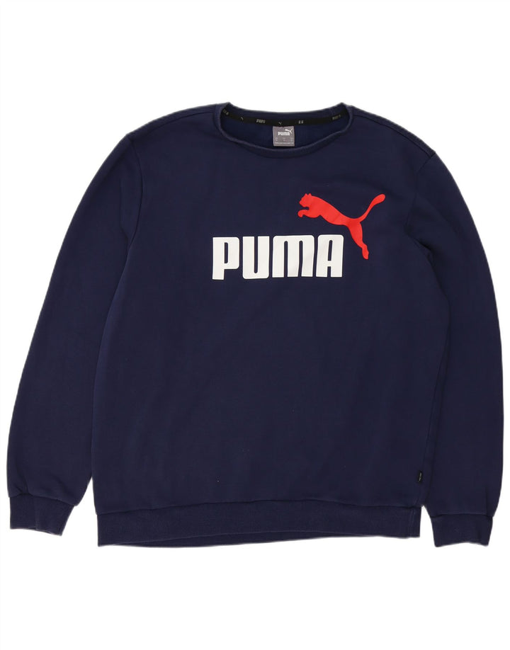 Puma Sweatshirt Graphic Sweatshirt Jumper XL Homme Bleu Marine