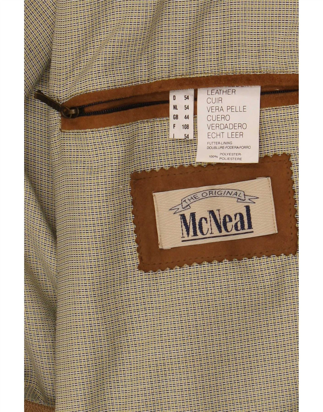 McNeal Veste Bomber en Daim pour Homme UK 44 2XL Cuir Beige