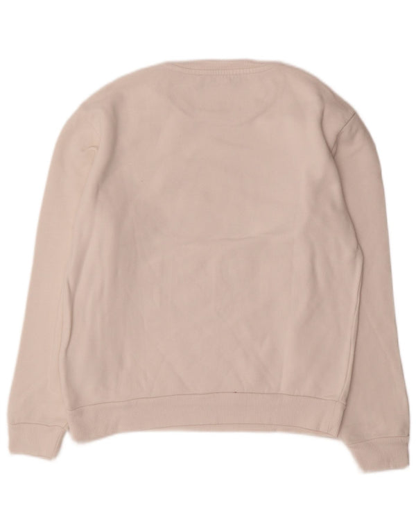 Trussardi Jeans Pull-over surdimensionné graphique pour femme UK 6 XS Blanc