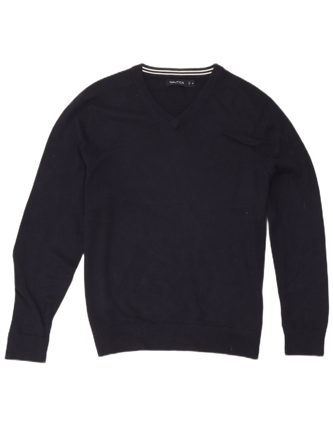 Nautica Pull col V Homme Bleu Marine Moyen Coton