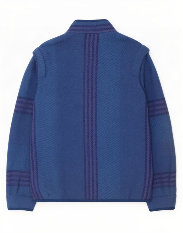 Bjorke Womens Riss Bomber Jacket UK 14 Grande laine rayée bleue