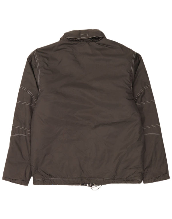 Umbro Veste rembourrée à capuche pour homme UK 36 Small Gris Nylon