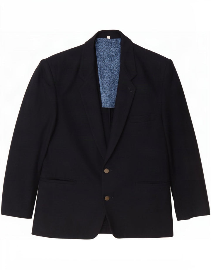 Pollini Veste blazer à 2 boutons pour homme UK 38 en laine bleu marine moyen