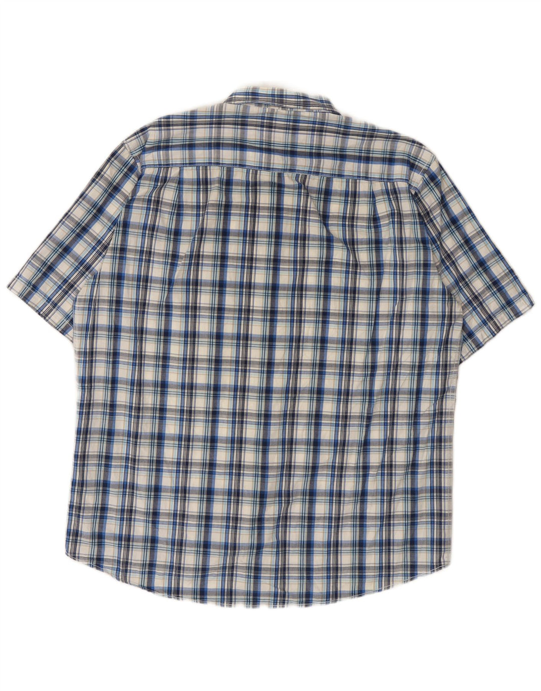 JAMES PRINGLE Chemise à manches courtes pour homme en coton à carreaux bleus