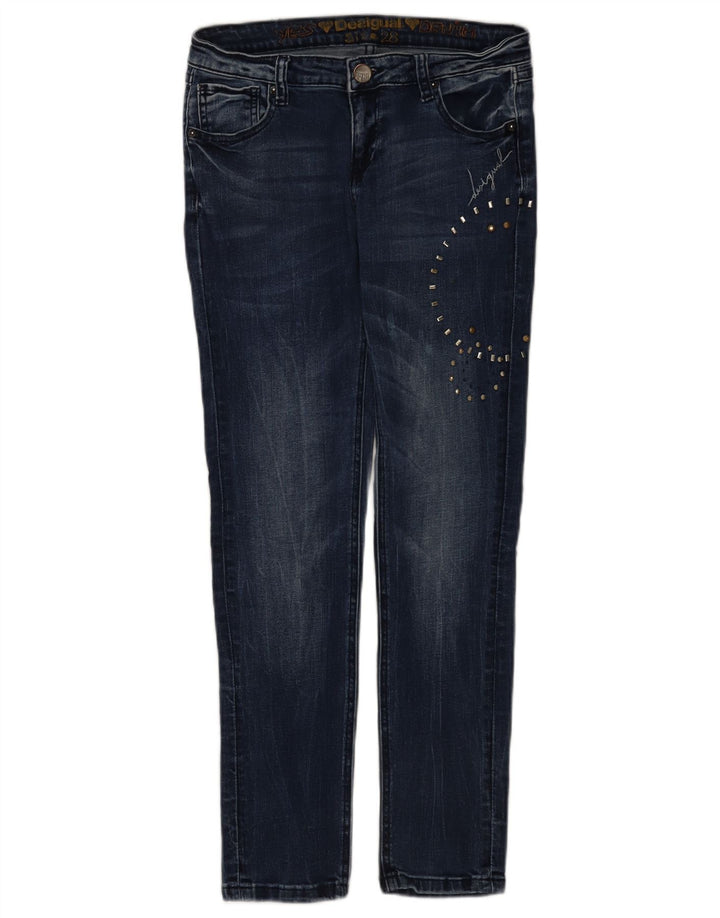 Desigual Jean Skinny W28 L28 Bleu Femme