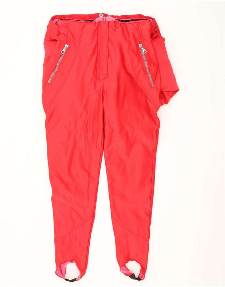 combinaison de ski femme vintage UK 12 Rouge moyen