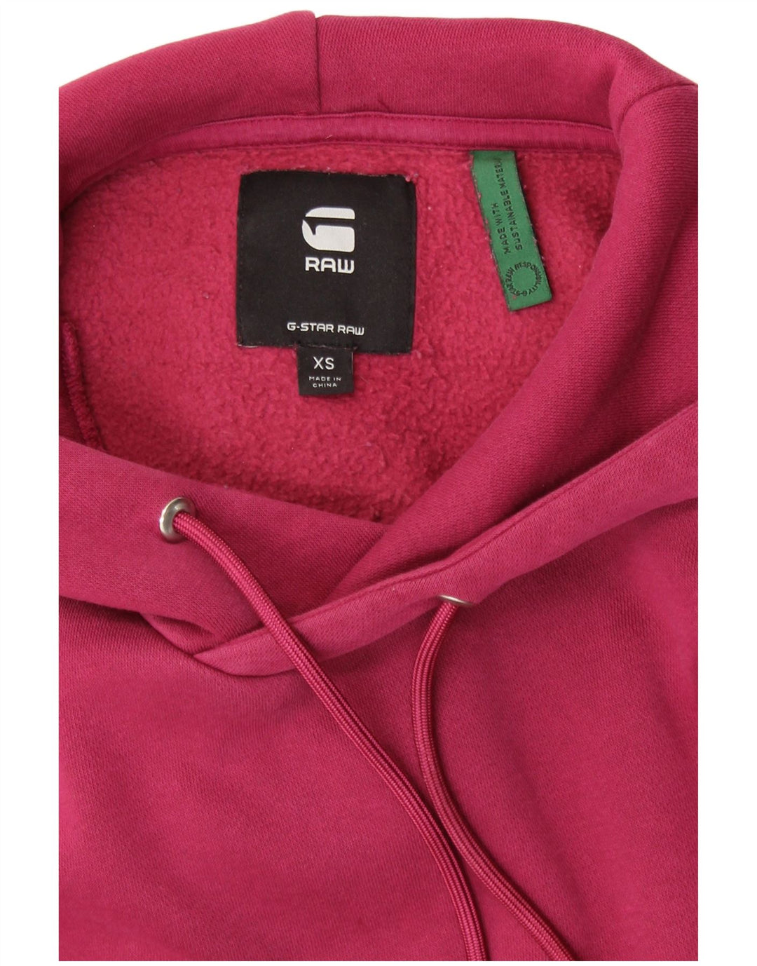 G-STAR Pull à capuche surdimensionné pour femme UK 6 XS Coton bordeaux