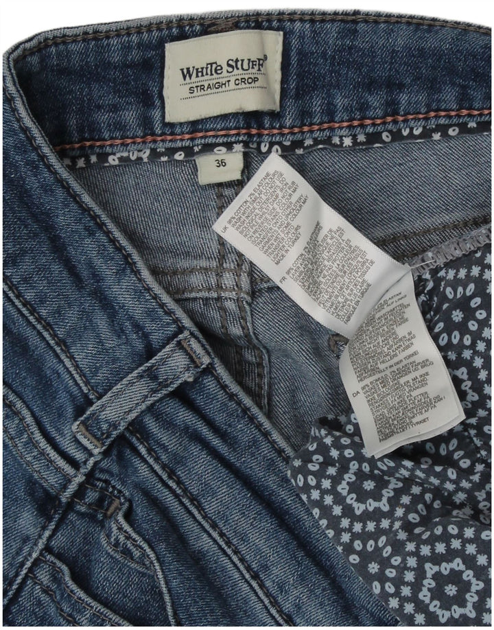 White Stuff Jean court droit pour femme EU 36 Small W26 L24 Bleu Coton