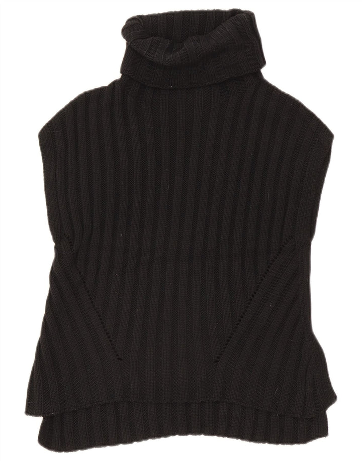Zara Femme Gilet Débardeur UK 10 Petit Noir Polyester