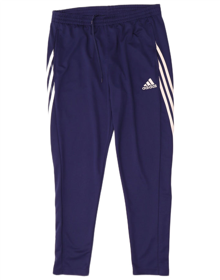 Adidas Pantalon de survêtement Climalite pour homme Large Bleu marine Polyester