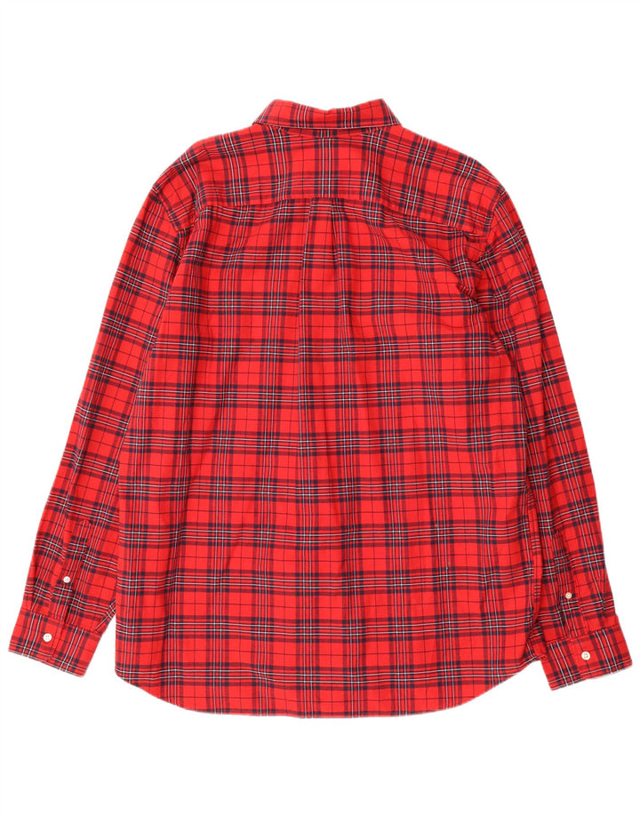 GAP Chemise en flanelle pour homme Coupe standard XL Rouge à carreaux en coton