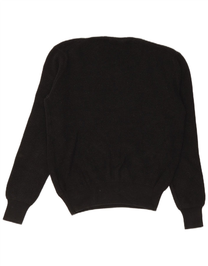 All Saints Pull à col rond pour homme en coton noir Large