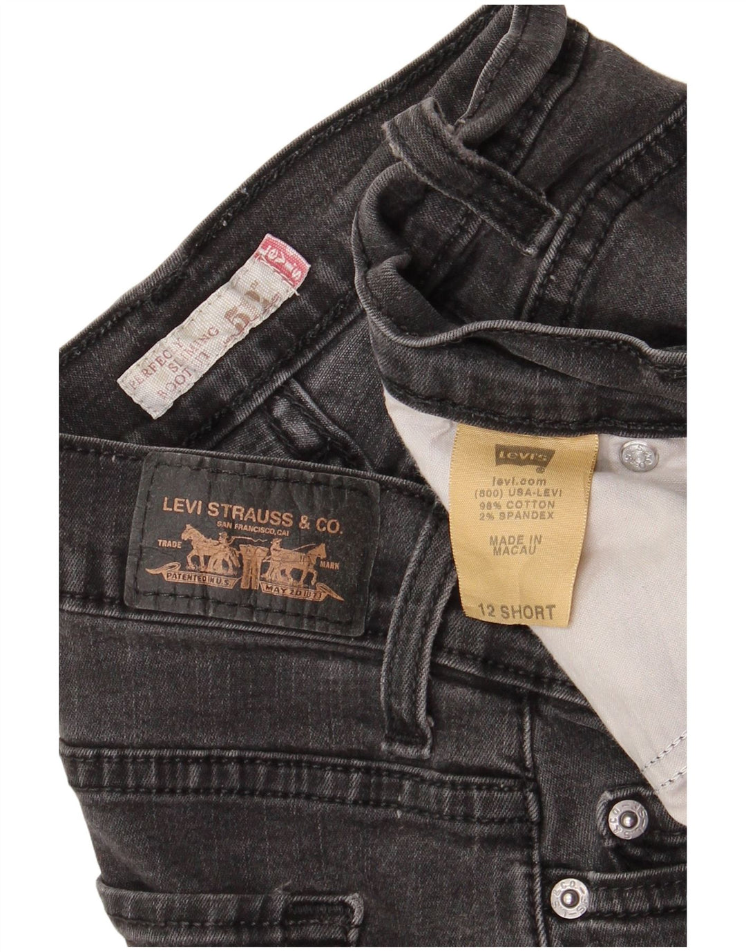 LEVI'S Jean bootcut 512 pour femme US 12 Large W30 L30 Noir