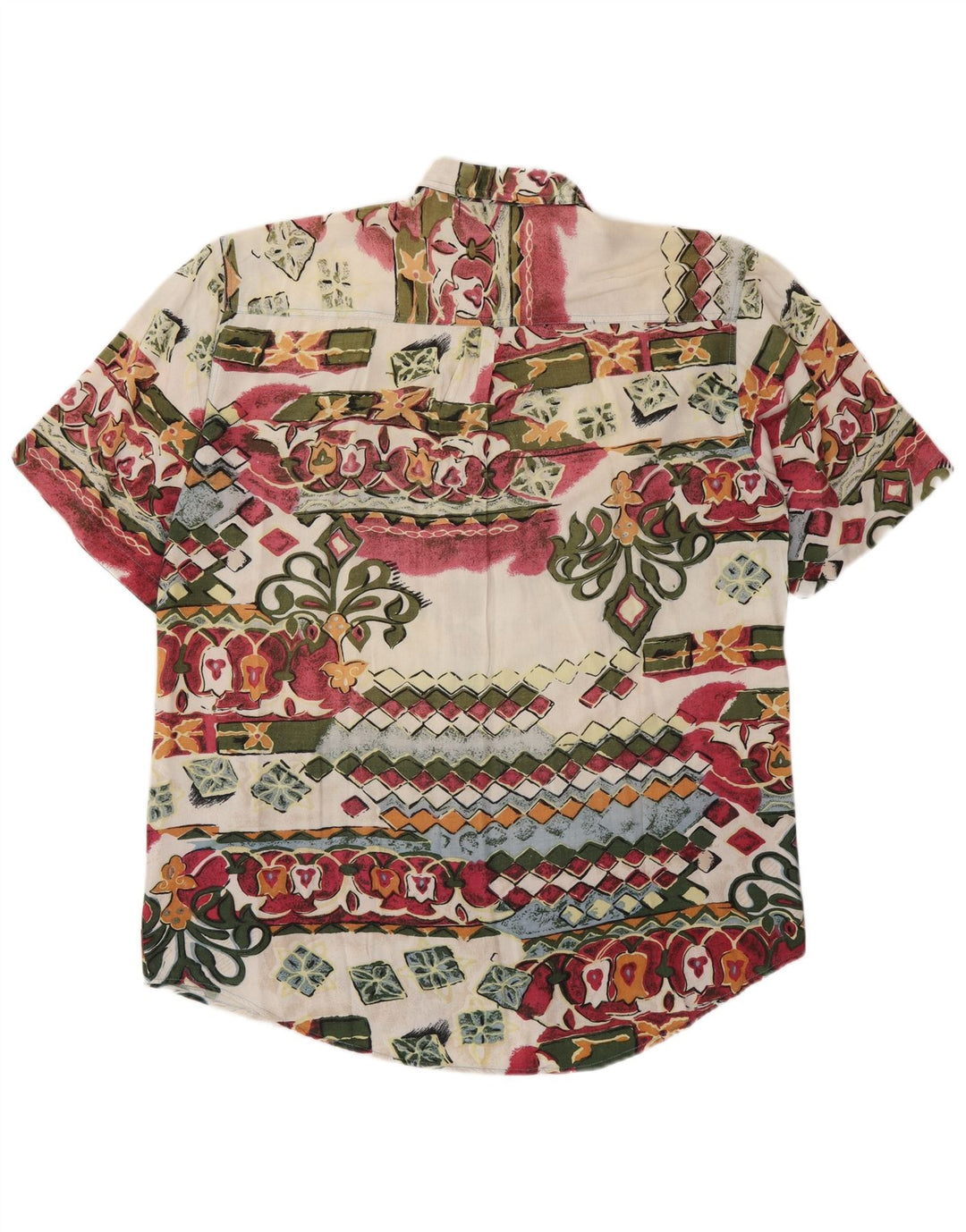Chemise à manches courtes à motif abstrait pour hommes Vintage grande multicolore