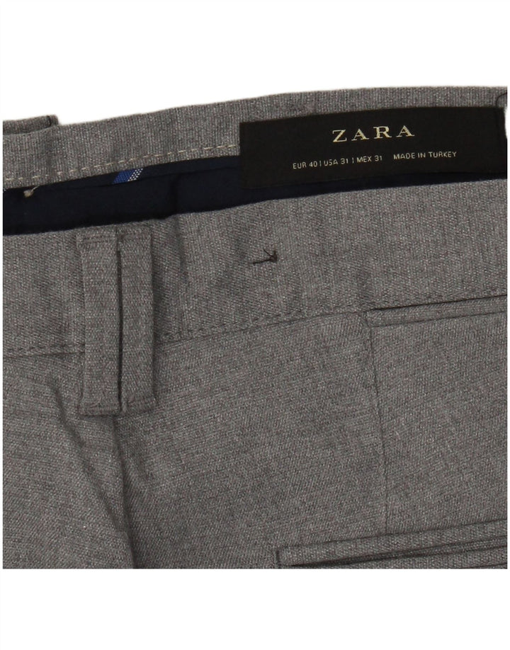Zara Pantalon Chino Slim Homme EU 40 Moyen W31 L28 Gris