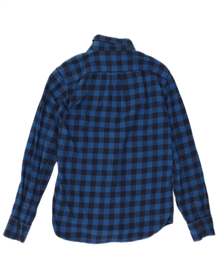 J. CREW Chemise Slim en Flanelle pour Hommes Petit Coton Vichy Bleu Marine