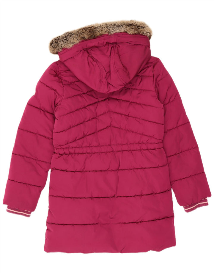 Joules Manteau matelassé à capuche fille 9-10 ans Rose Polyester