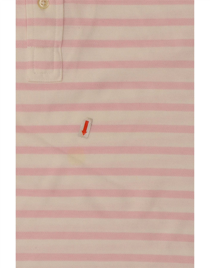 RALPH LAUREN Polo Knit Oxford Homme Coton Rayé Rose Moyen