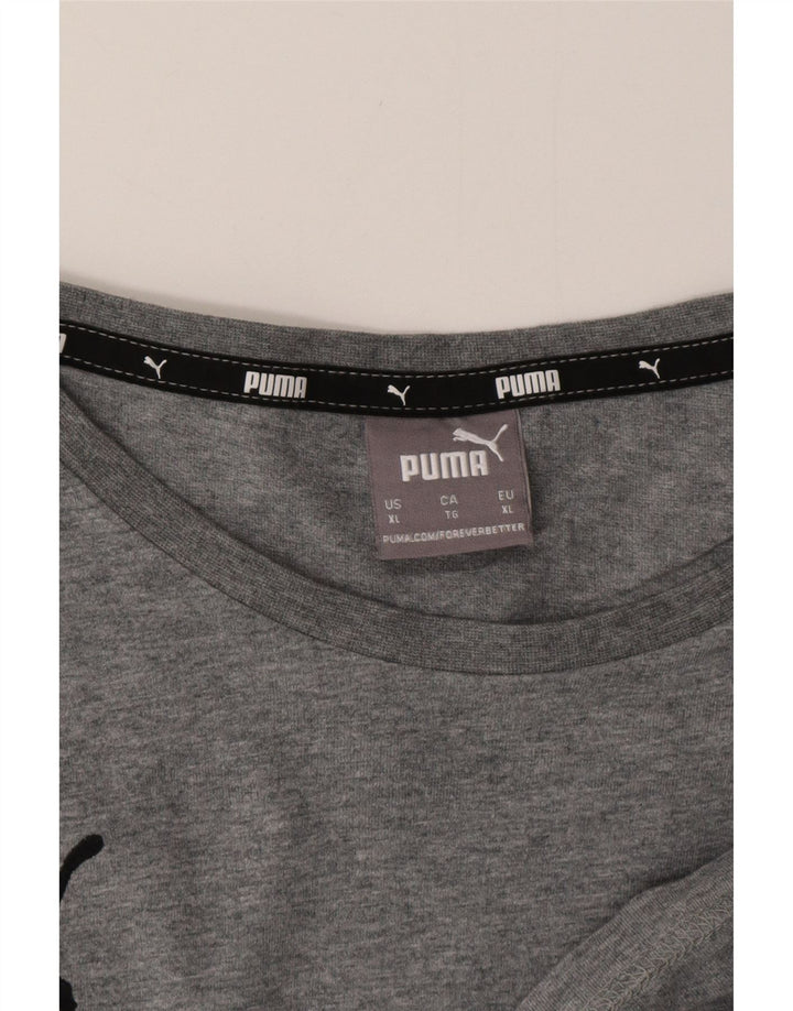 PUMA T-Shirt Top Homme XL Gris Moucheté