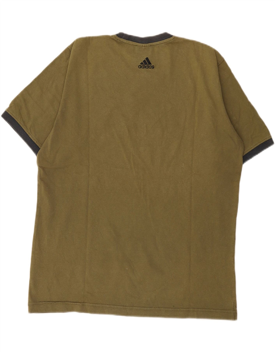 Adidas T-Shirt Graphique Homme Kaki Moyen Coton