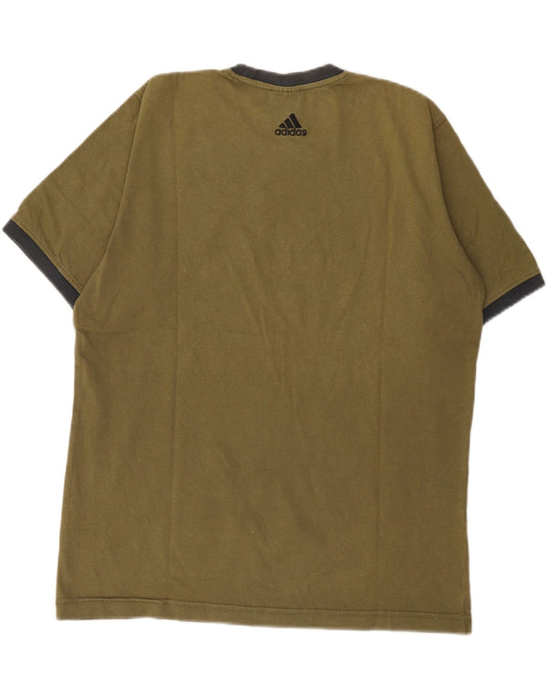Adidas T-Shirt Graphique Homme Kaki Moyen Coton