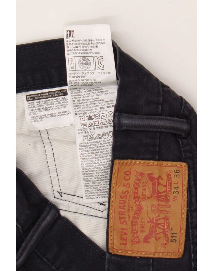 Levi's Jean Slim 511 Homme Bleu Marine W34 L33 Coton