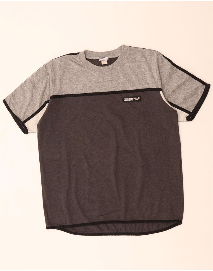 ARENA T-Shirt Homme Gris Moyen Colourblock Coton