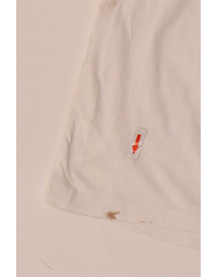 Champion T-shirt graphique pour femme UK 12 Blanc moyen