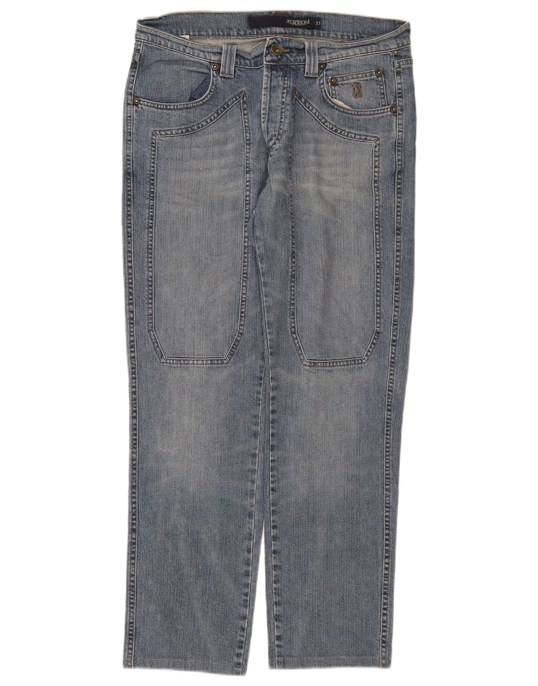 Jeckerson Jean droit homme W33 L29 bleu coton