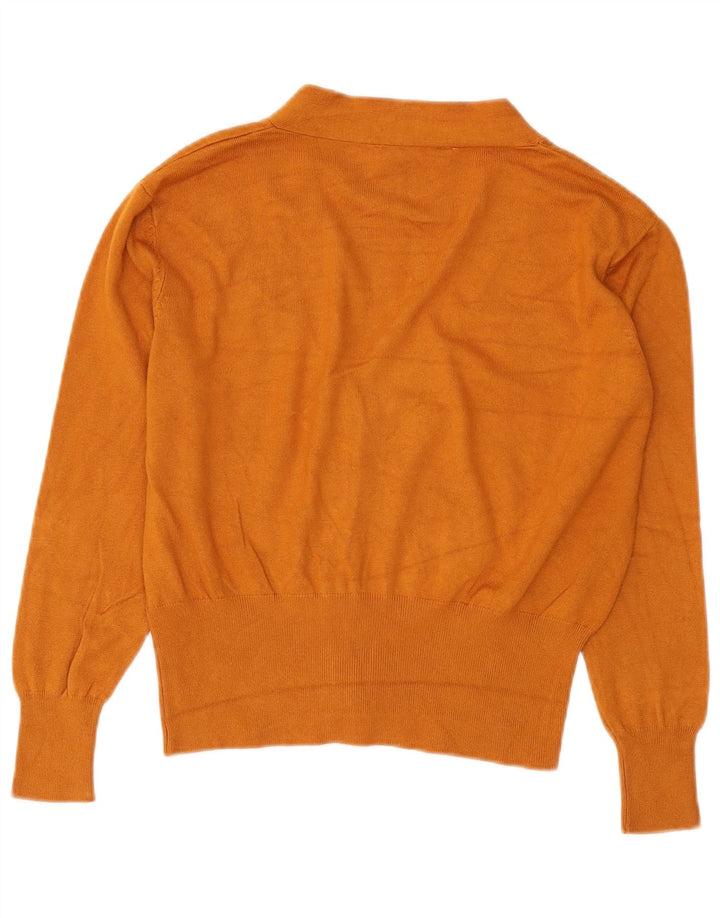 Zara Cardigan Femme Pull UK 14 Viscose Marron Moyen