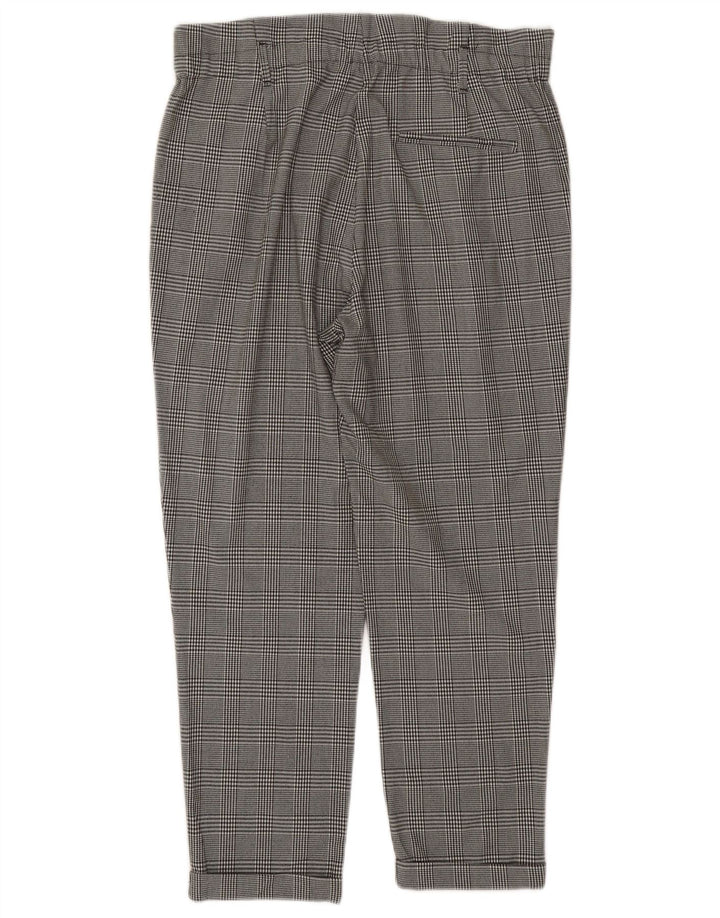 Pantalon court Trafaluc Femme Zara Large W30 L26 pied-de-poule gris