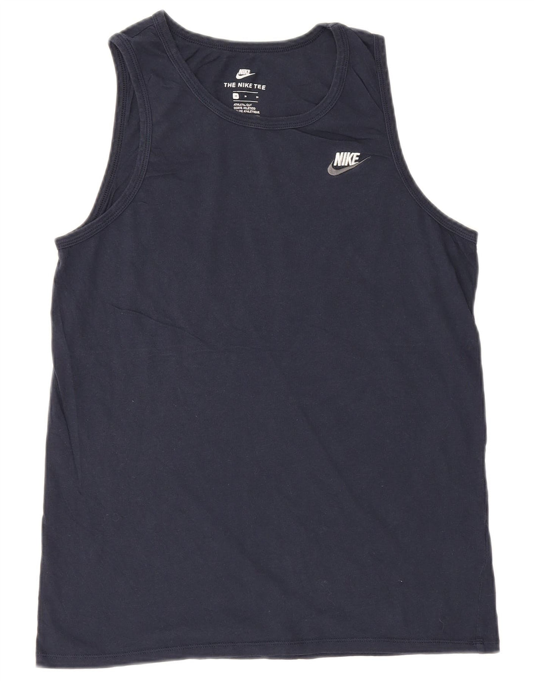 Nike Homme Coupe Athlétique Débardeur Bleu Marine Moyen Coton