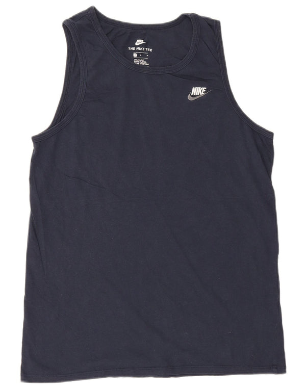 Nike Homme Coupe Athlétique Débardeur Bleu Marine Moyen Coton
