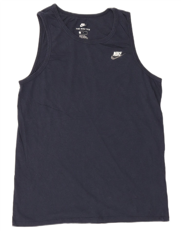 Nike Homme Coupe Athlétique Débardeur Bleu Marine Moyen Coton