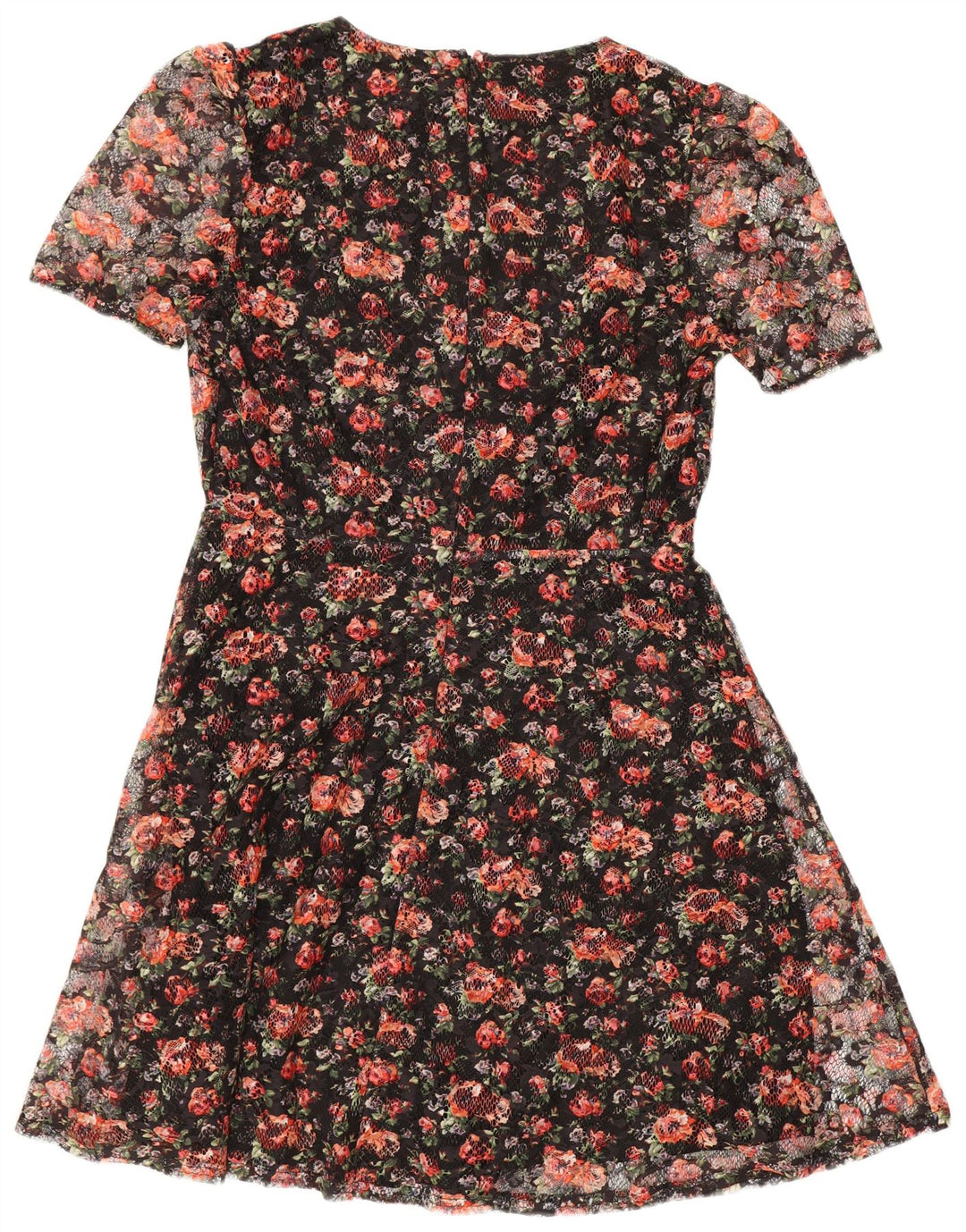 Oasis Robe trapèze pour femme UK 42 Medium Noir Floral Polyester
