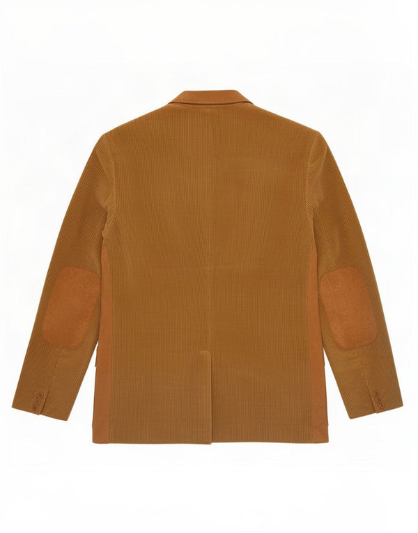 Zara Mens 3 Button Corduroy Blazer Jacket EU 50 Medium Beige Colourblock